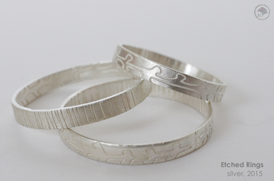 2015 Etched Rings: Silver