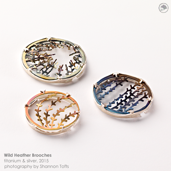 2015 Wild Heather Brooches: Titanium and Silver