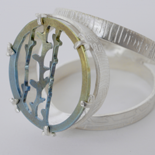 2015 Wee Blue Cocktail Ring: Titanium and Silver